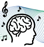 graphic for award with image of brain and musical notes