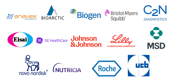 Logos of all corporate sponsors of Alzheimer Europe in 2025